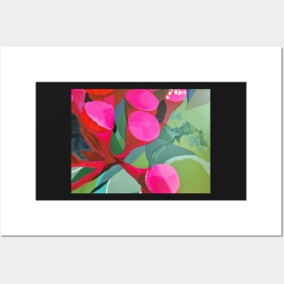 Hot Pink Gum Nut Design Posters and Art